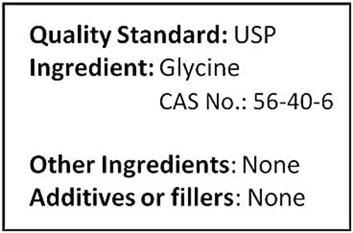 Pure Glycine Bulk Powder 500G (1.1 Lb) USP Quality Standard