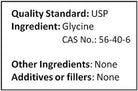 Pure Glycine Bulk Powder 500G (1.1 Lb) USP Quality Standard