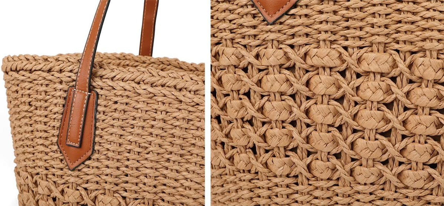 Women'S Straw Hobo Bag Woven Shoulder Bag Large Tote Purse Summer Beach Handbag Handmade Top Handle Satchel Travel