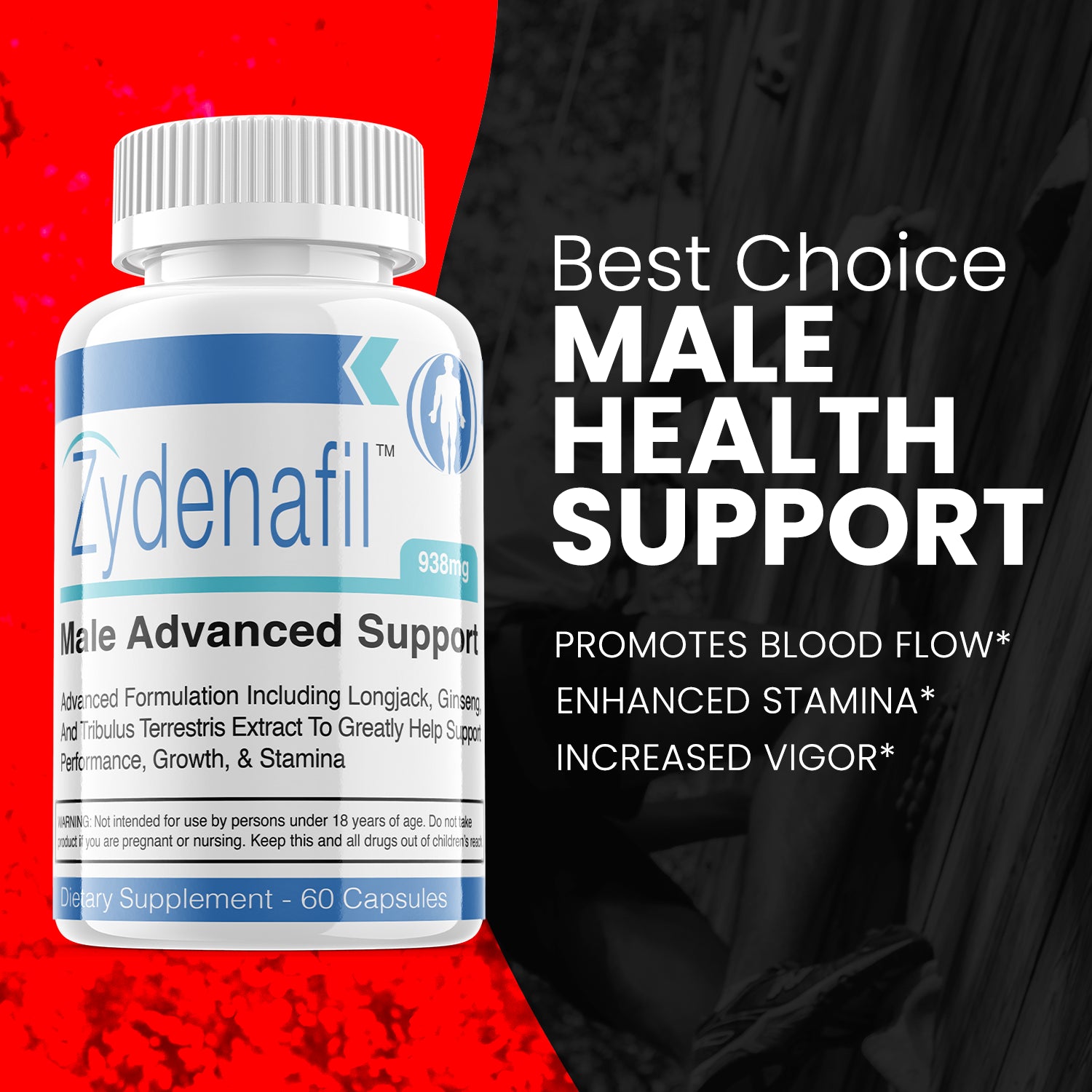 Zydenafil - Male Virility - 1 Bottle - 60 Capsules