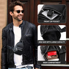 Peicees Mini Leather Sling Bag for Men Women Travel Daily Crossbody Bag Phone Holder