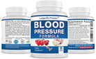[3-Bottle Value Pack] Longevity Blood Pressure Formula - with 12+ Natural Herbs. Dietary Support Supplement