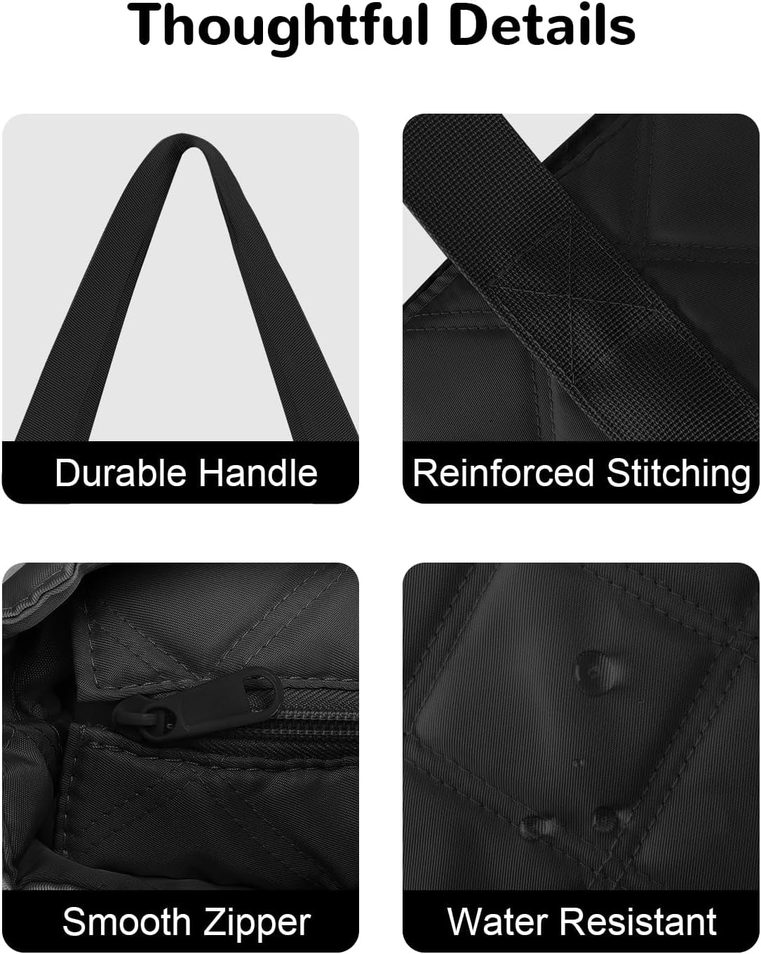 16L Small Tote Bag for Women, 14" Laptop Work Bag, Puffer Handbags Carry on Bags for Beach Commute
