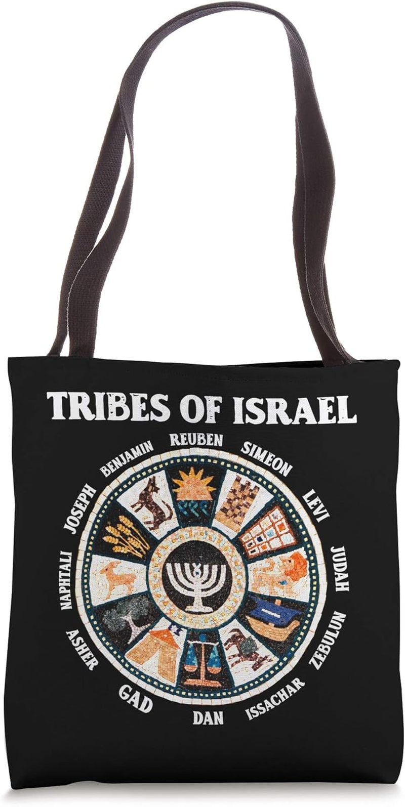 12 Twelve Tribes of Israel Hebrew Israelite Judah Jerusalem Tote Bag