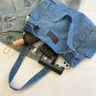 Denim Tote Bag Large Capacity Jean Purses for Women Handbags Soft Shoulder Ladies Purses 2025
