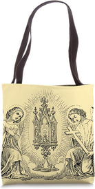 Adoration Angels Vintage Traditional Catholic Holy Eucharist Tote Bag