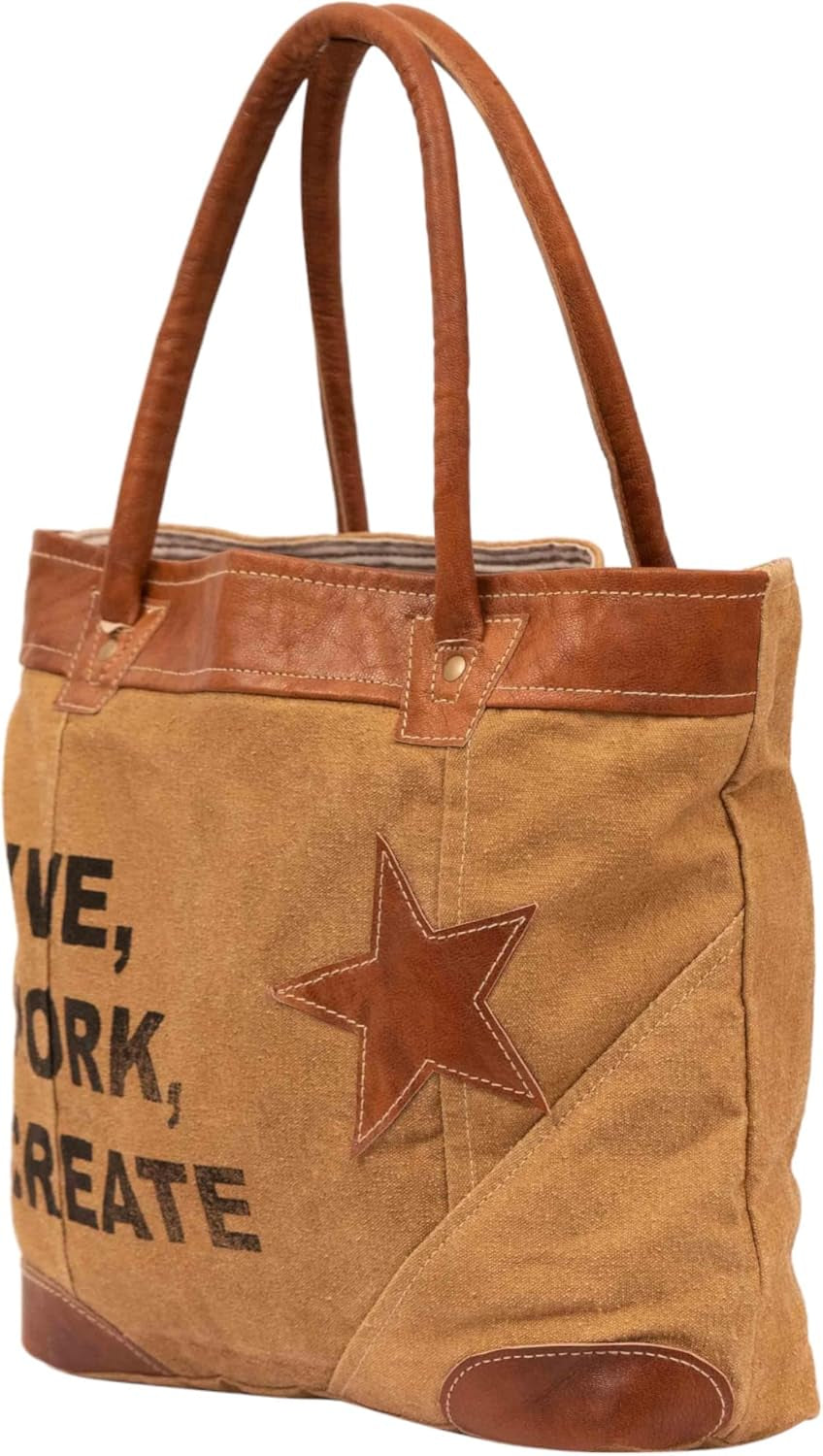 Upcycled Large Canvas Shoulder Bag or Canvas Tote Boho Handbag for Women