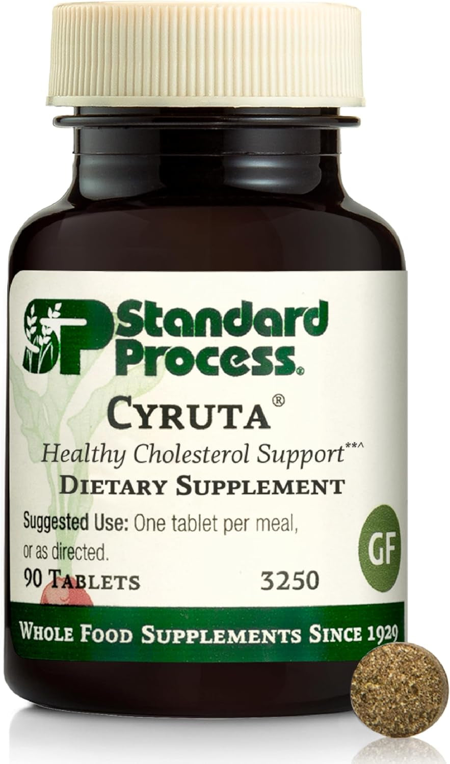 Standard Process Cyruta - Healthy Metabolic Process & Circulation Support Supplement - Healthy Heart Supplement with Organic Buckwheat Flour & Bovine Adrenal Cytosol Extract - 90 Tablets
