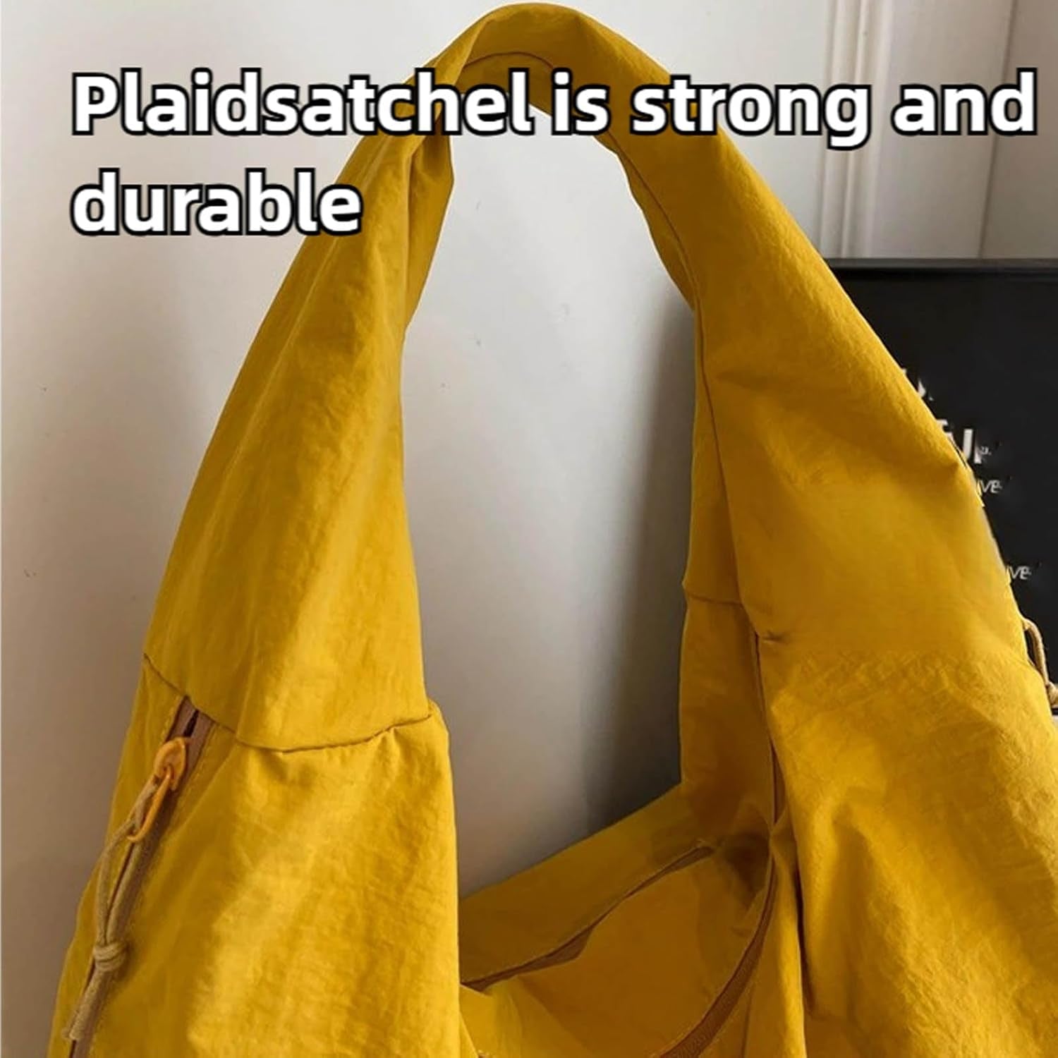 Women'S Solid Color Textured Draped Tote Bag Big Capacity Minimalist Versatile Shoulder Bag