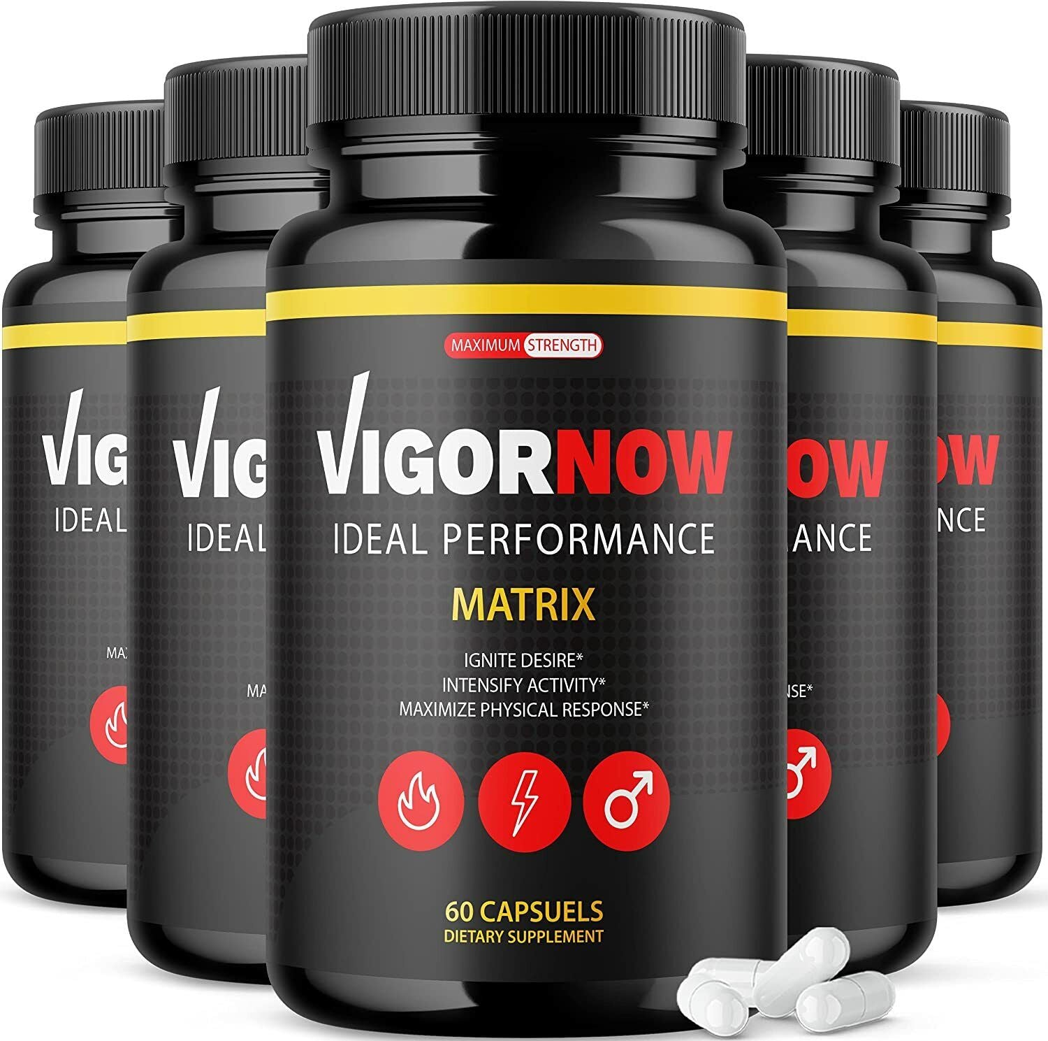 Vigornow Male Performance Matrix Supplement 300 Capsules (5 Pack)