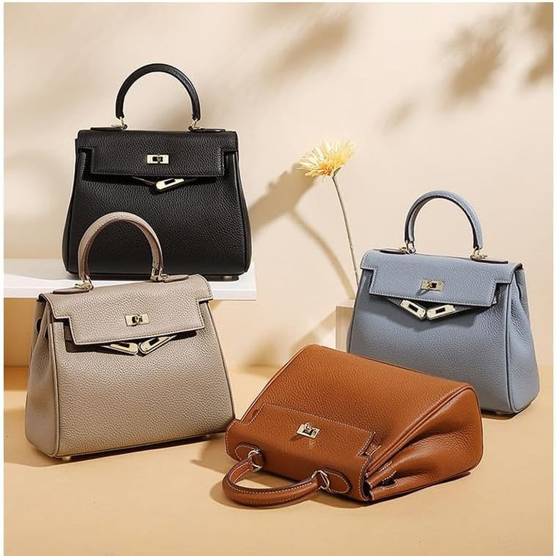 28 Waxed Thread Leather Handmade Bag - Original Version Top-Grain Cowhide Leather Crossbody & Tote Bag for Women