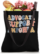 Advocate Support Empower Social Worker Graduation MSW Groovy Tote Bag