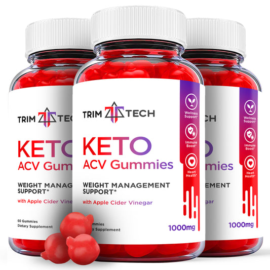 Trim Tech Keto Gummies - Trim Tech Keto ACV Gummies for Weight Loss (3 Pack)