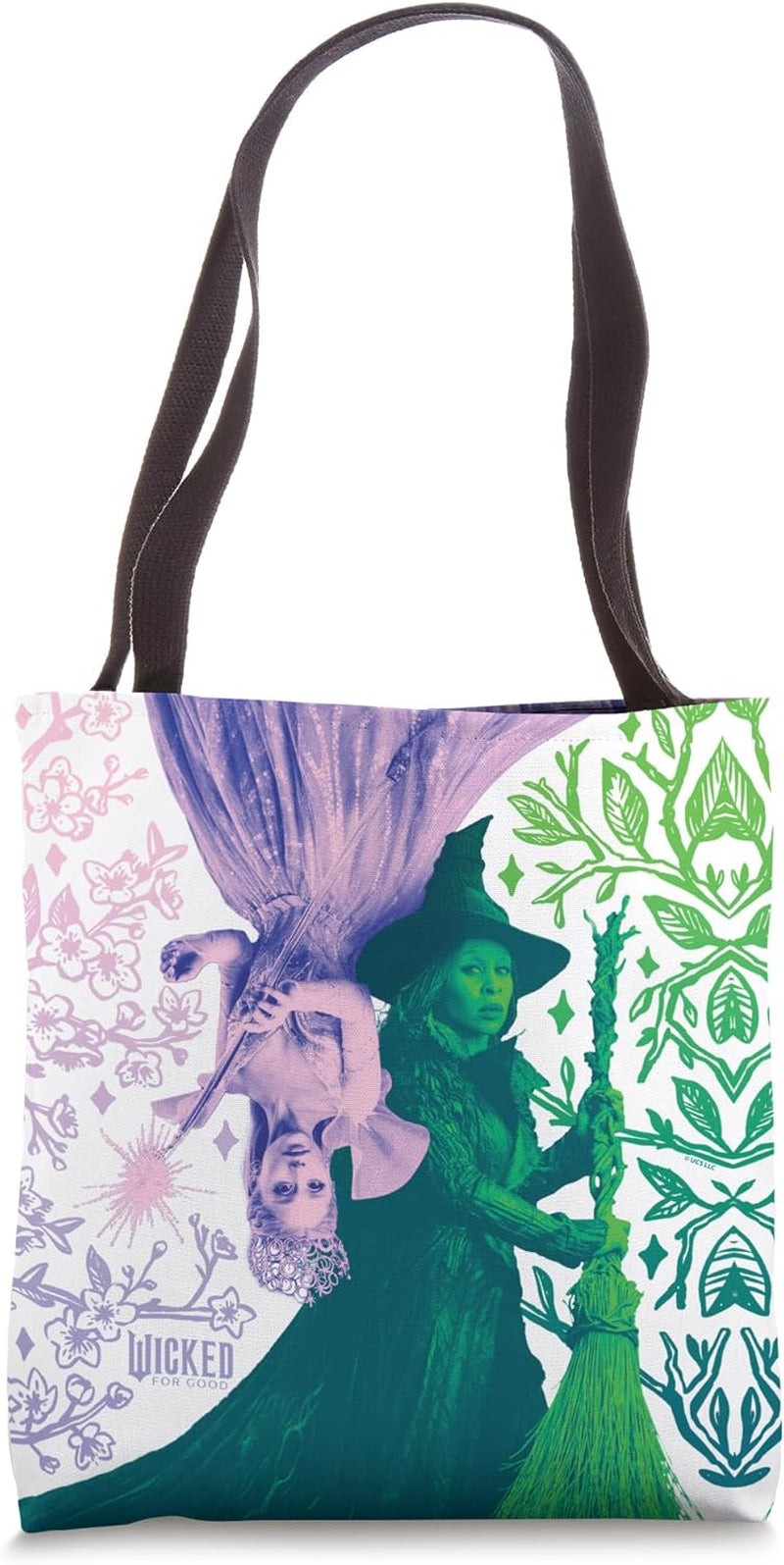Wicked: for Good Glinda and Elphaba in Perfect Contrast Tote Bag