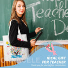 10PCS Teacher Appreciation Basket Bags, Canvas Tote Bags for Students Carrying Thank You Teacher Gift Container with Handle