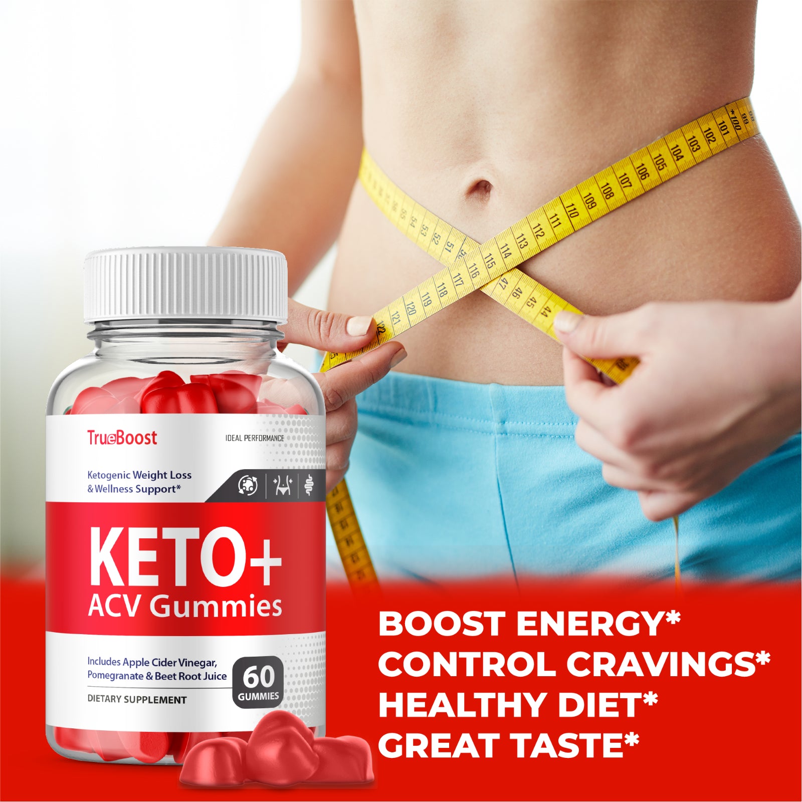 True Boost Keto plus ACV Gummies for Weight Loss (300 Gummies)