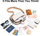 Bluome 4 Zips Crossbody Bags Purses Handbags for Women Small Pu Leather Shoulder Cross Body Travel Bag for Woman Guitar Strap