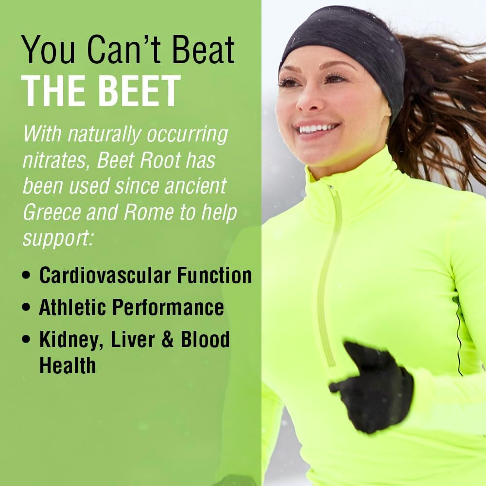 SOLARAY Beet Root 605Mg | May Support Cardiovascular Health & Athletic Performance, Kidney, Liver & Blood Health | Non-Gmo | Vegan | 100 Vegcaps