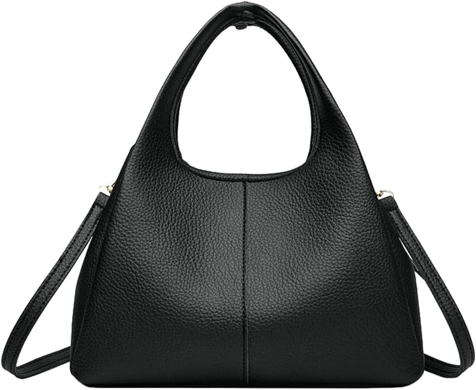 Women'S Handbag Shoulder Bag Lychee Top Handle Purse with Detachable Leather Tote Strap 2025