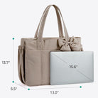 Crush Bow Tote Bag for Women, Lightweight Puffy Quilted Bow Handbag Shoulder Bag with Compartments for Daily, Work,Travel