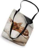 Adorable Baby Deer Sleeping Tote Bag
