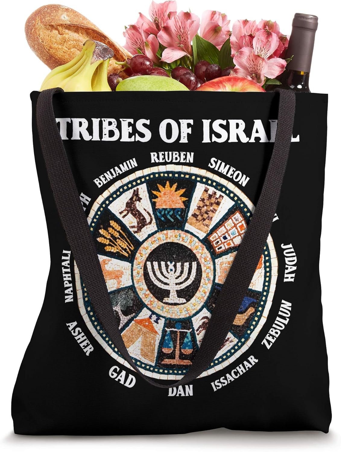 12 Twelve Tribes of Israel Hebrew Israelite Judah Jerusalem Tote Bag