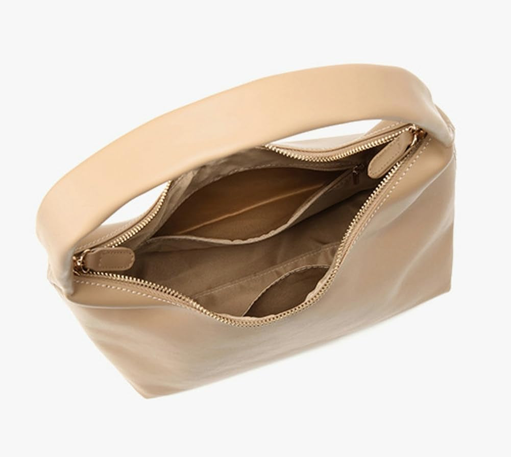 Slouchy PU Leather Hobo Bags Women Trendy Underarm Shoulder Bag Crescent Crossbody Purses College Travel Tote Handbag 2025