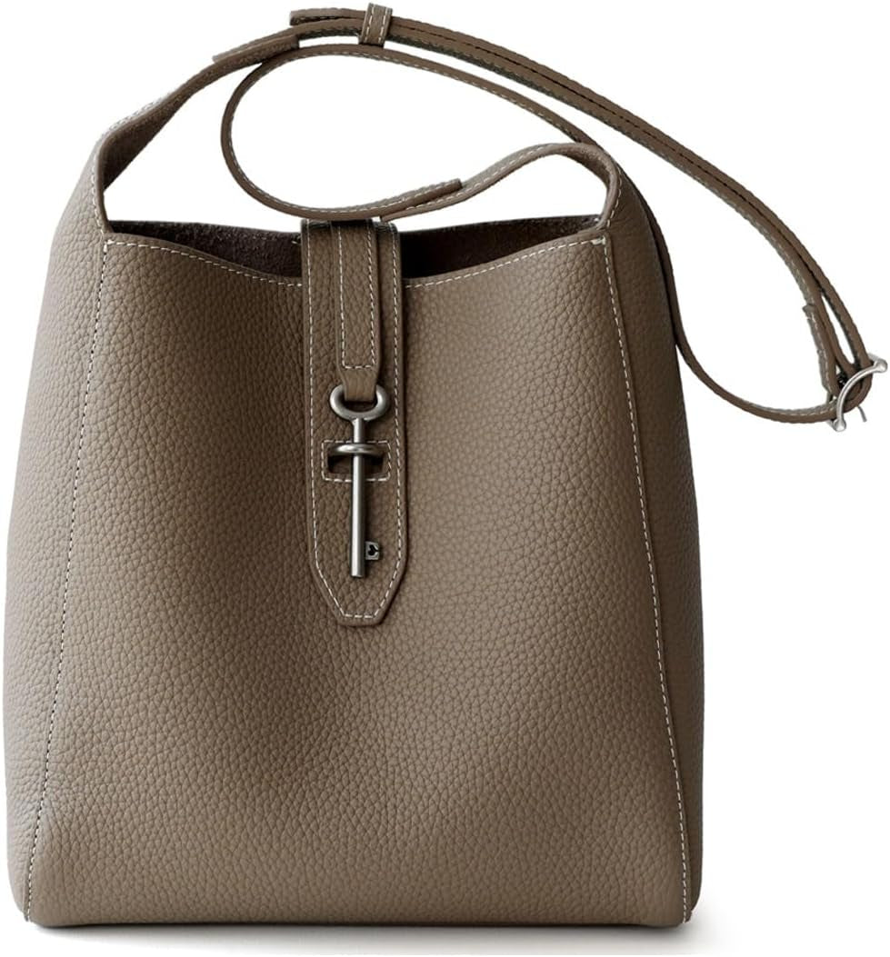 Trendy Bucket Bags for Women 2025, Vegan Leather Crossbody Elegant Retro Large Capacity Adjustable Shoulder Strap