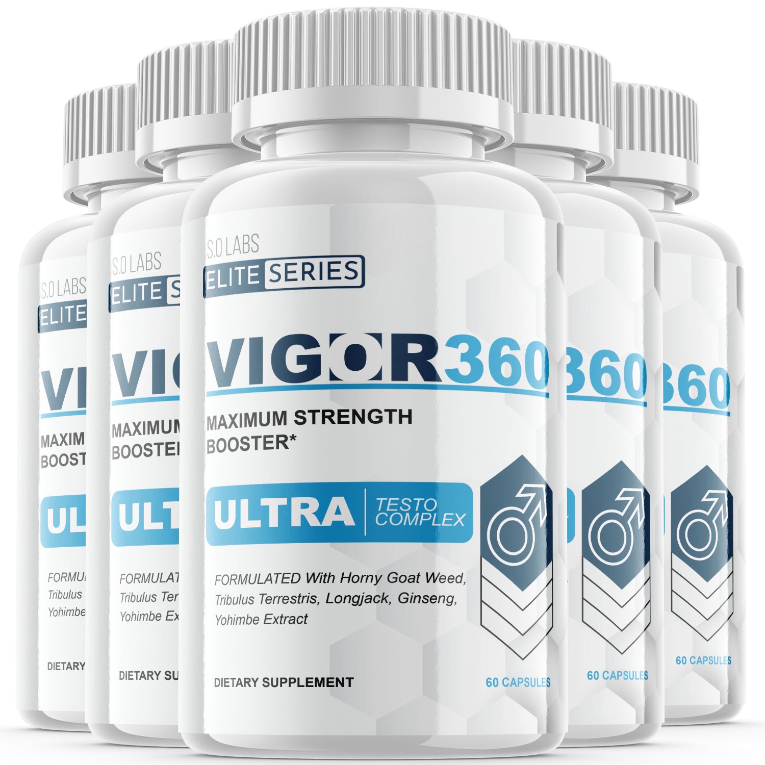 Vigor360 - Male Virility - 5 Bottles - 300 Capsules