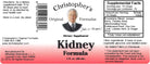 Christopher'S Original Formulas Kidney Extract, Herbal Support with Ginger Root, Goldenseal & Juniper Berry, 2 Oz Liquid