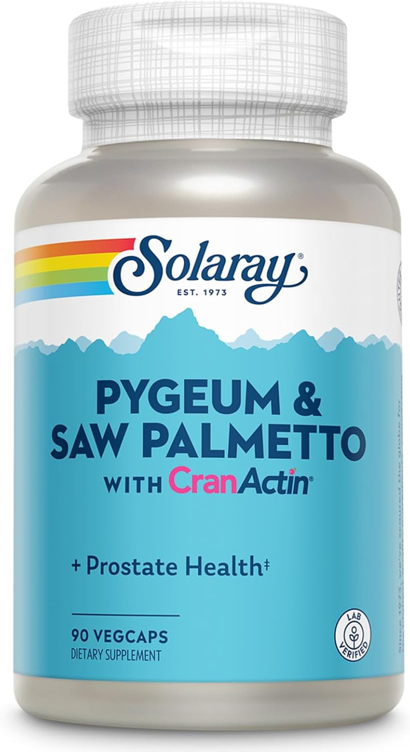 Solaray Pygeum and Saw Palmetto with Cranactin Supplement, 90 Count