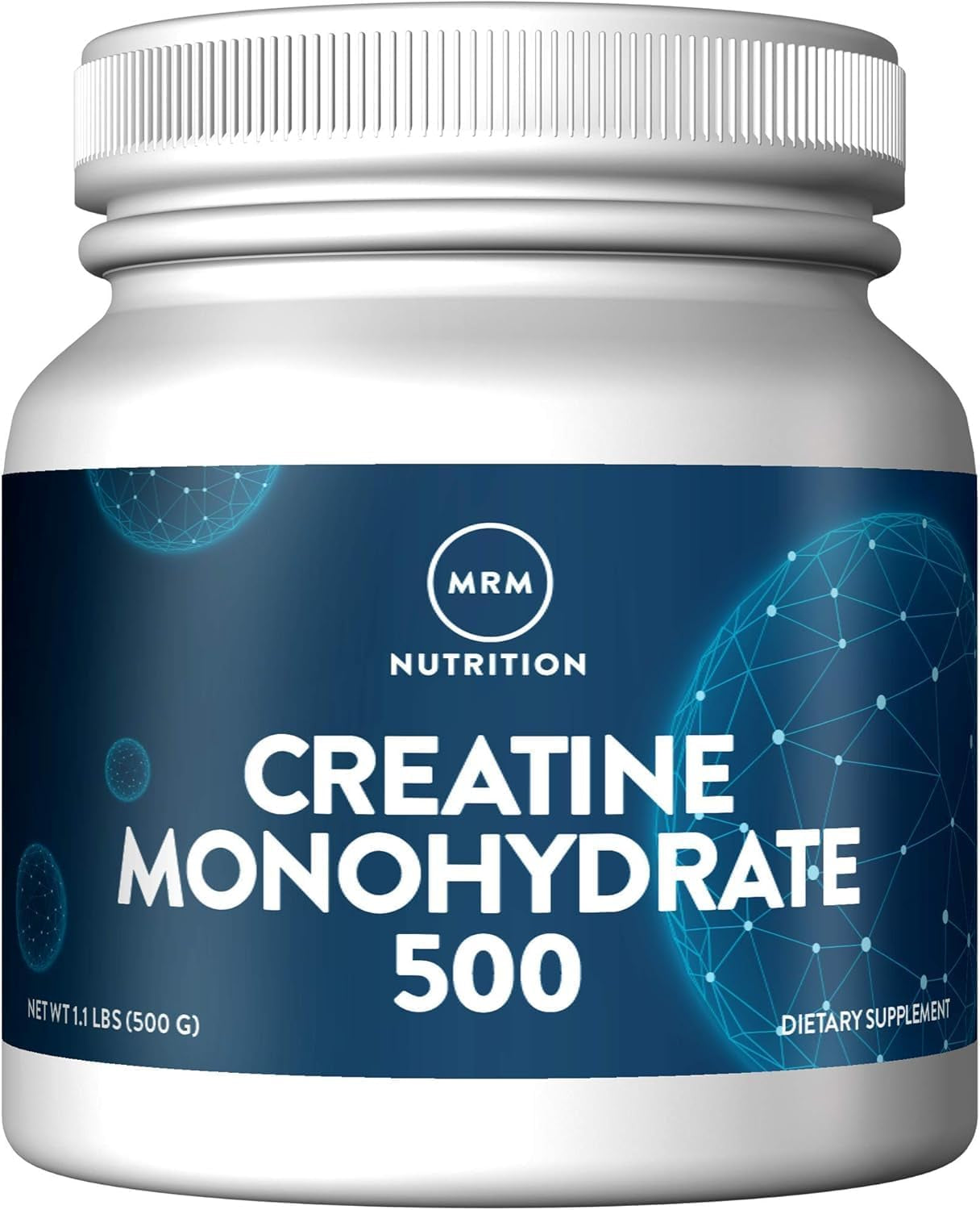 MRM Nutrition Creatine Monohydrate 500 | 100% Micronized | Amino Acids | Muscle Recovery + Energy Production | Keto + Low-Carb Friendly | Performance Powder | 100 Servings