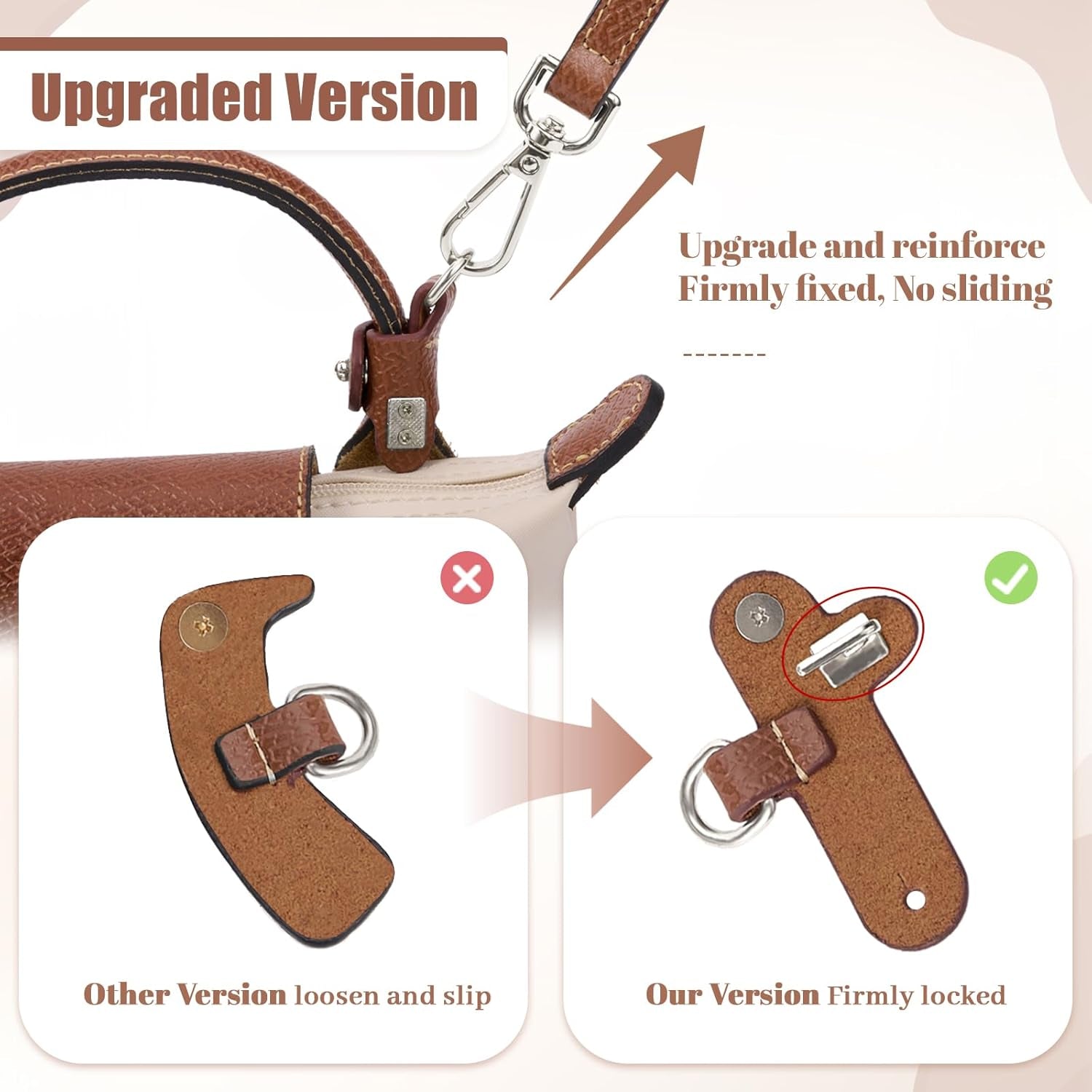 2025 Purse Straps Replacement, Leather Handbag Crossbody Shoulder Strap for S/M/L Tote Bag Women