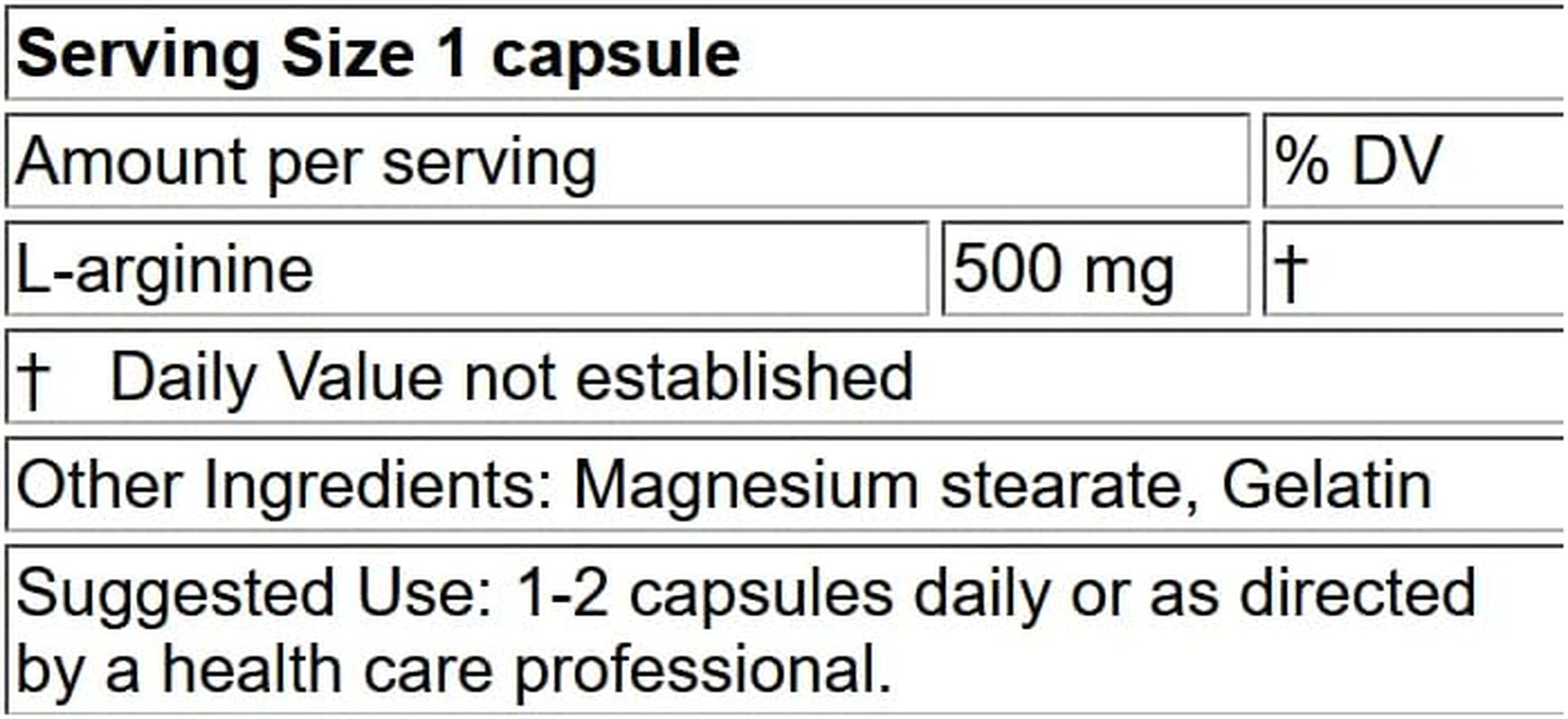 Lifelink L-Arginine | 500 Mg X 100 Capsules | Precursor to Nitric Oxide | Healthy Blood Flow, Heart Health | Gluten Free & Non-Gmo | Made in the USA