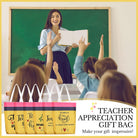 6 Pcs Employee Appreciation Gifts Teacher Appreciation Canvas Tote Bag Bulk Travel Cosmetic Bags Portable Makeup Zipper Pouch and Canvas Tote Bag Reusable Gift for Nurses Employee