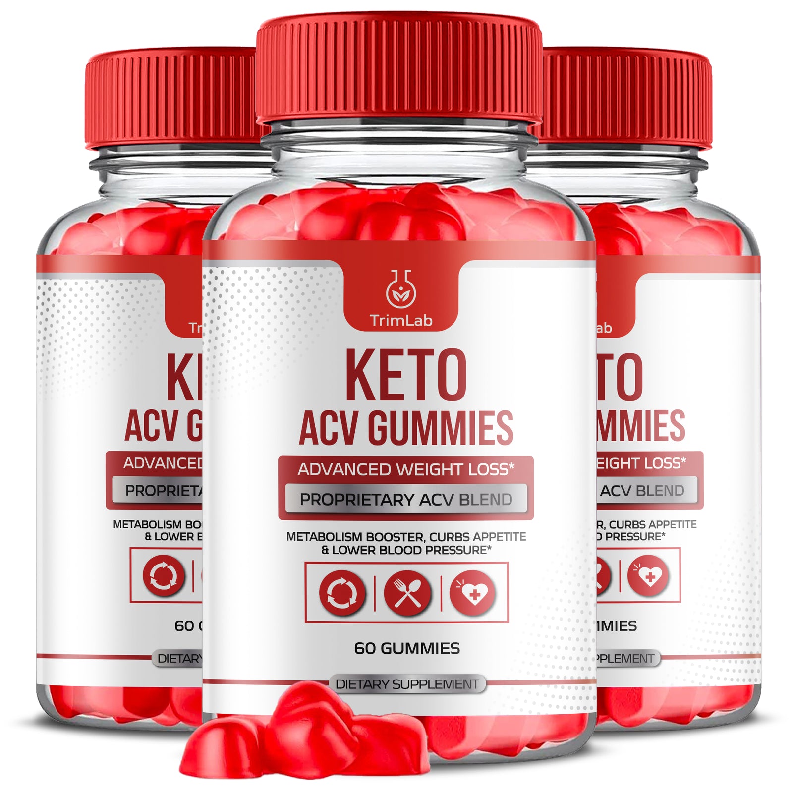 Trimlab Keto ACV Gummies - Trimlab Keto Gummies for Weight Loss, Vegan ( 3 Pack)