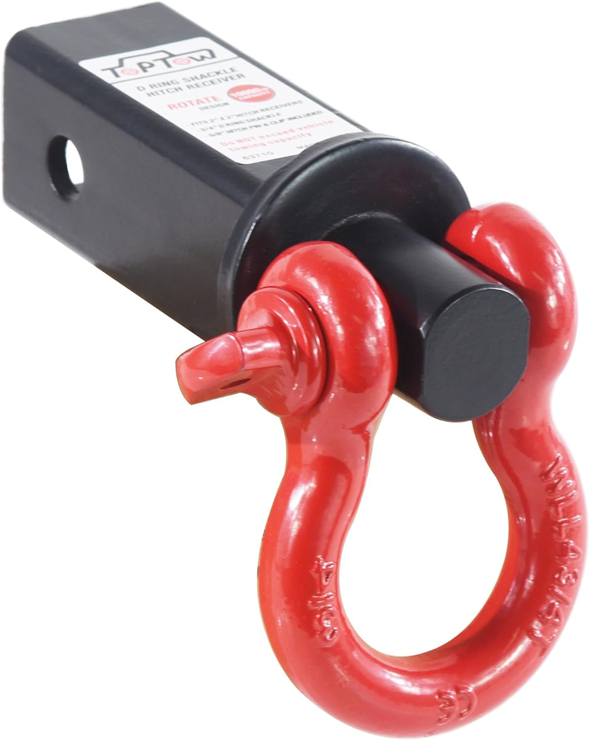 TOPTOW Trailer Recovery Shackle Tow Hitch (Capacity 4,536 Kg) Fits for 50.8 Mm R