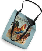 Vintage Chickens Rooster Art Les Poulets French Language Tote Bag