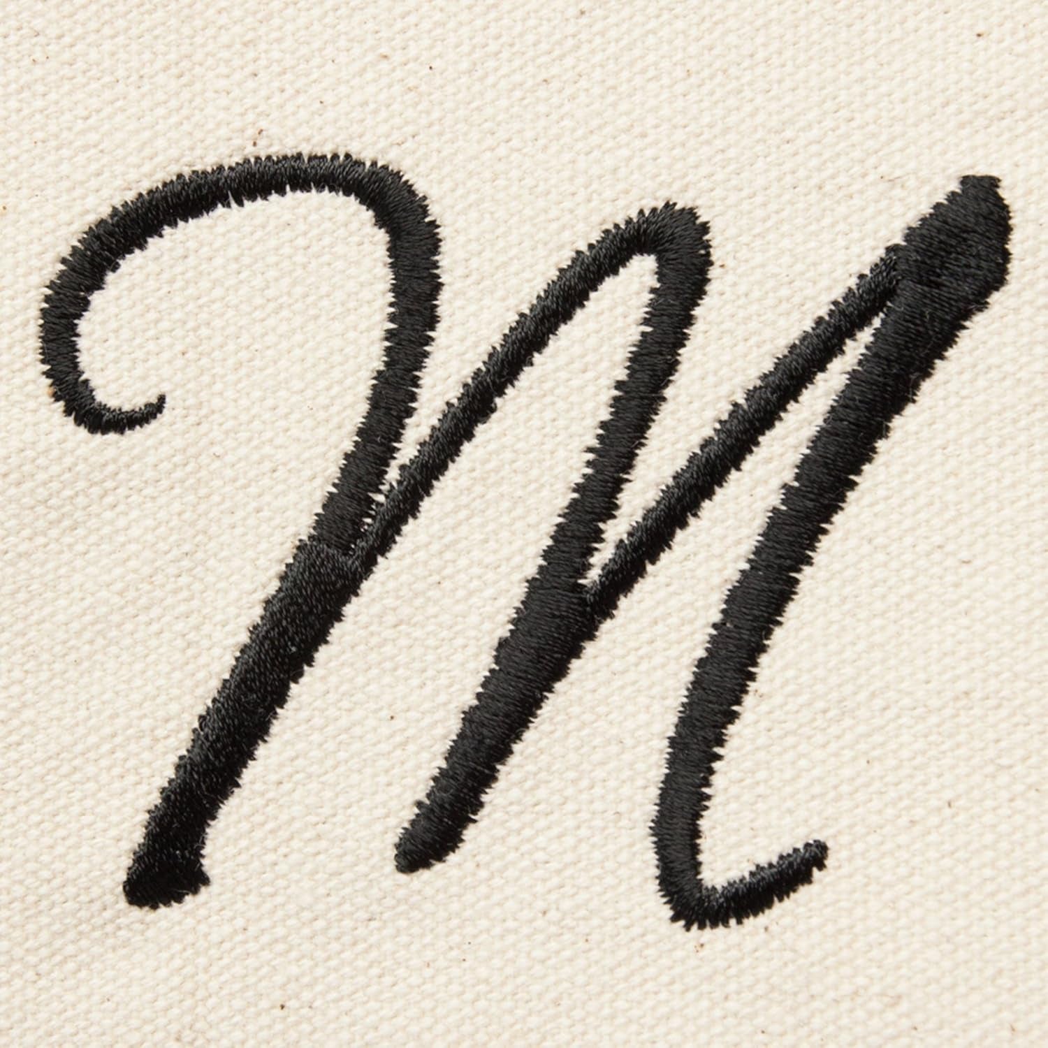 DALIX Monogram Bag Personalized Totes for Women Open Top Natural Letter A-Z