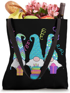 3 Birthday Gnomes Birthday Cake, Presents, Confetti Tote Bag