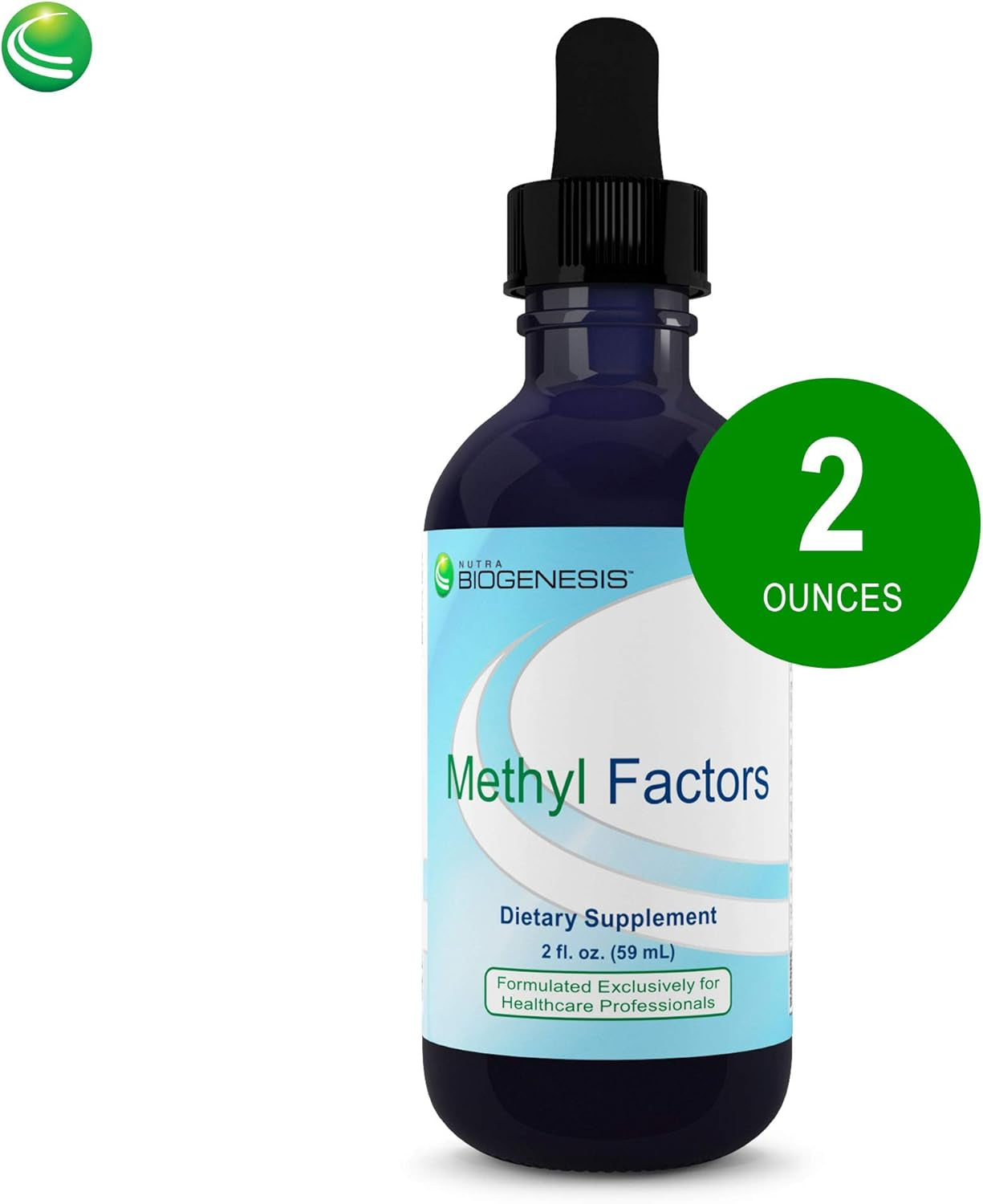 Nutra Biogenesis Methyl Factors - Vitamin B12 Drops, Methylfolate Drops, Sublingual Liquid for Women & Men, B Complex with Folic Acid for Kids & Adults, Energy Supplement, Sugar Free - 2 Fl Oz