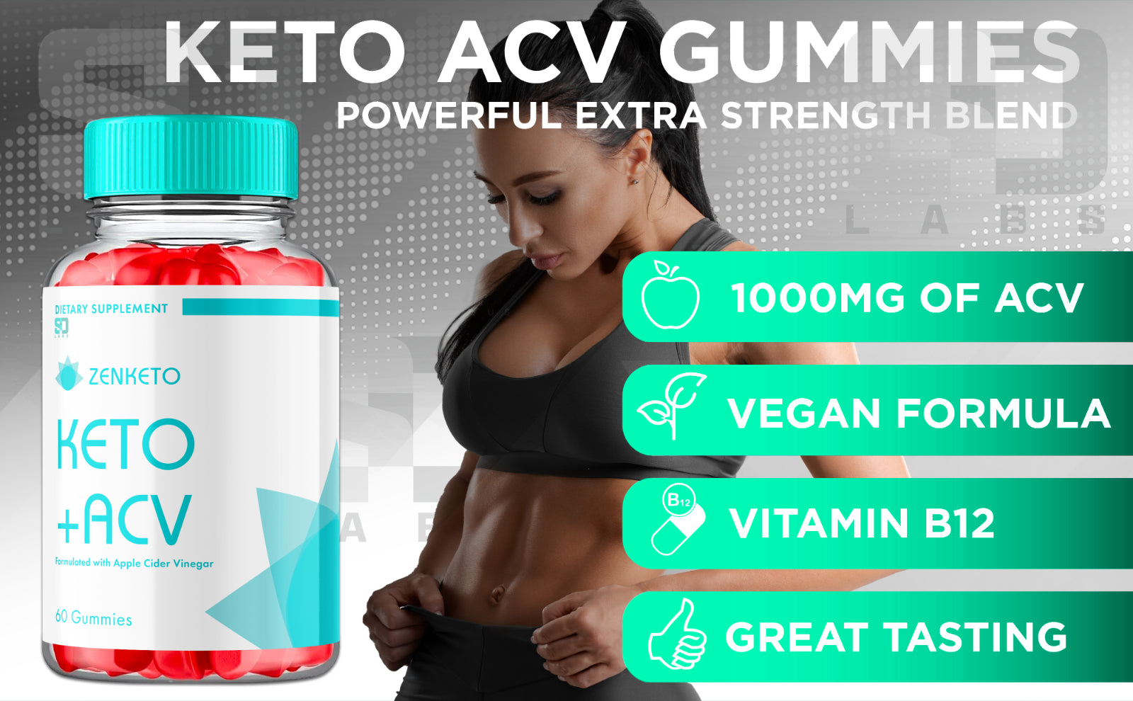 Zenketo - Keto+ ACV Gummies for a Balanced Lifestyle (2 Pack)