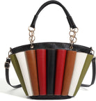 Women'S Colorblock Handbag, Striped Design, Lady Totebag for Women Large Capacity 2025 New in Crossbody Bags Bag Woman