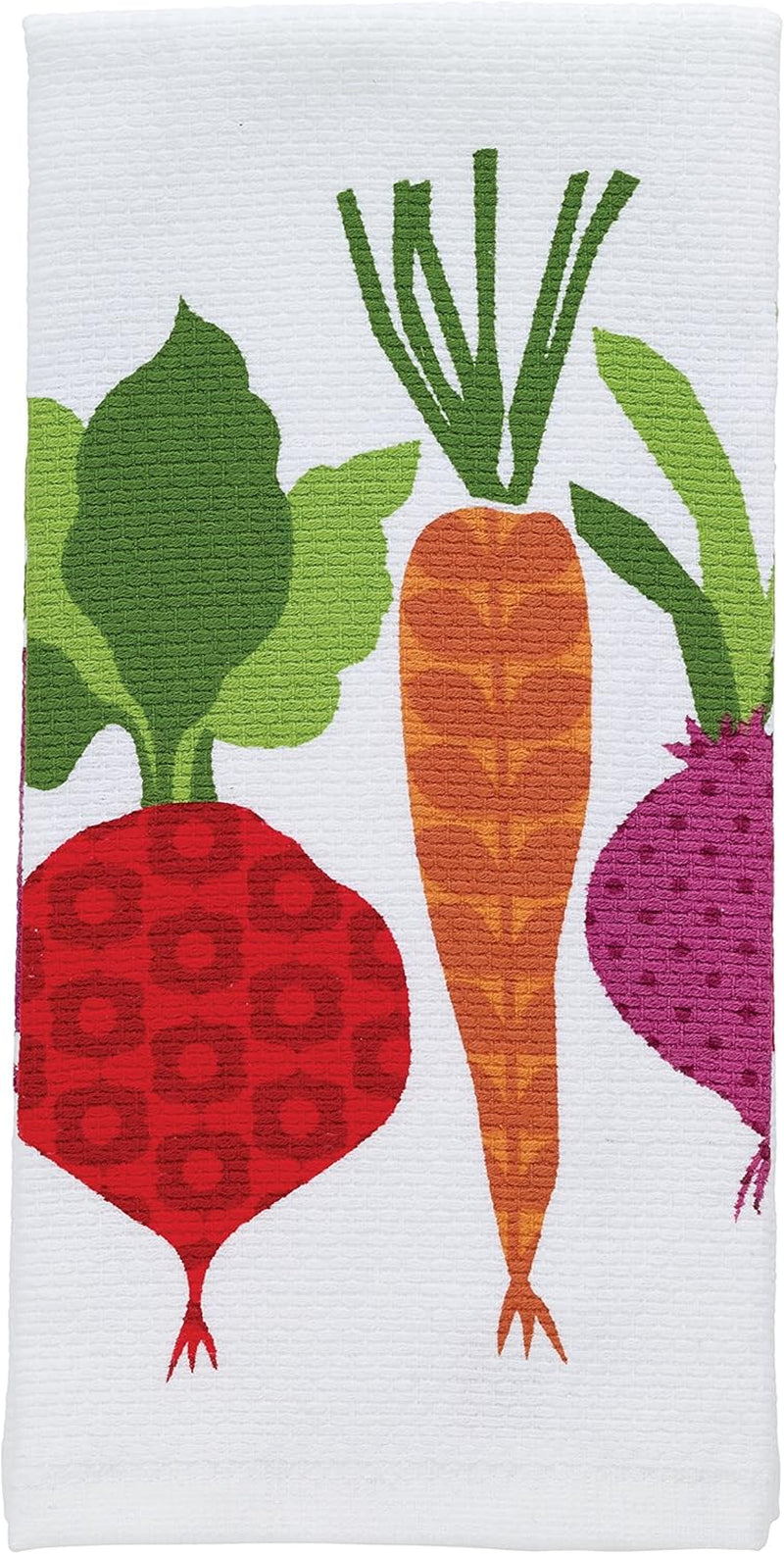 T-Fal Textiles Double Sided Print Woven Cotton Kitchen Dish Towel, 16" X 26", Veggie Print