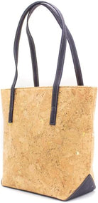 Cork Shoulder Bag Tote Women Handbags Purse with Metallic Foil Vegan Organic Sustainable Eco Friendly Gift Plant Based