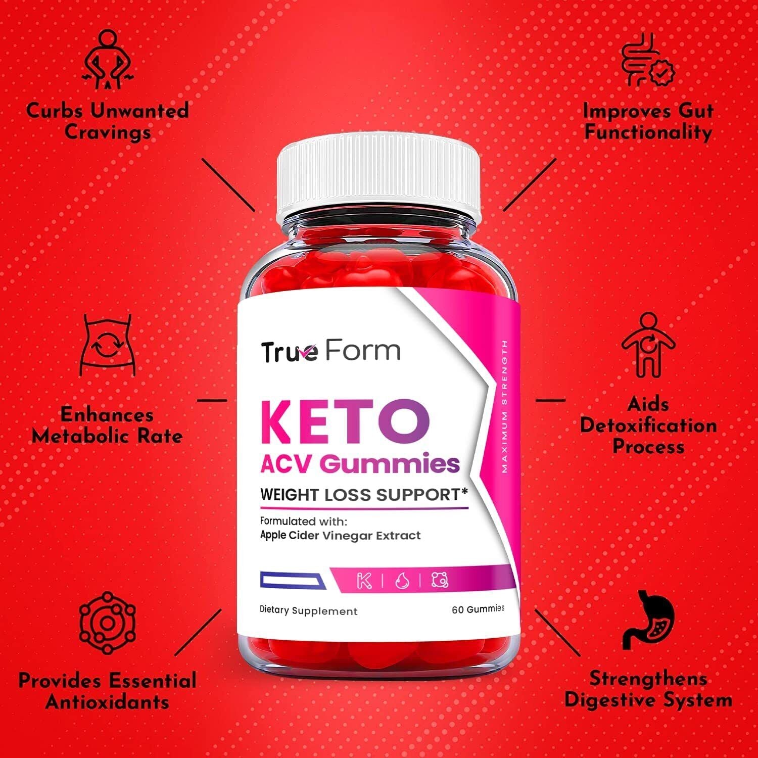 True Form Keto ACV Gummies - True Form Keto Gummys Weight Loss OFFICIAL (5 Pack)