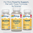 Solaray Yeast Free Selenium 200Mcg, Selenium Capsules for Healthy Thyroid Function & Immune Support, High Absorption Supplement, Vegan, 90 Servings, 90 Vegcaps