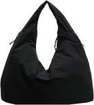 Slouchy Nylon Hobo Bags Women Underarm Shoulder Bag Crescent Crossbody Purses Trendy Large Travel Beach Tote Handbag
