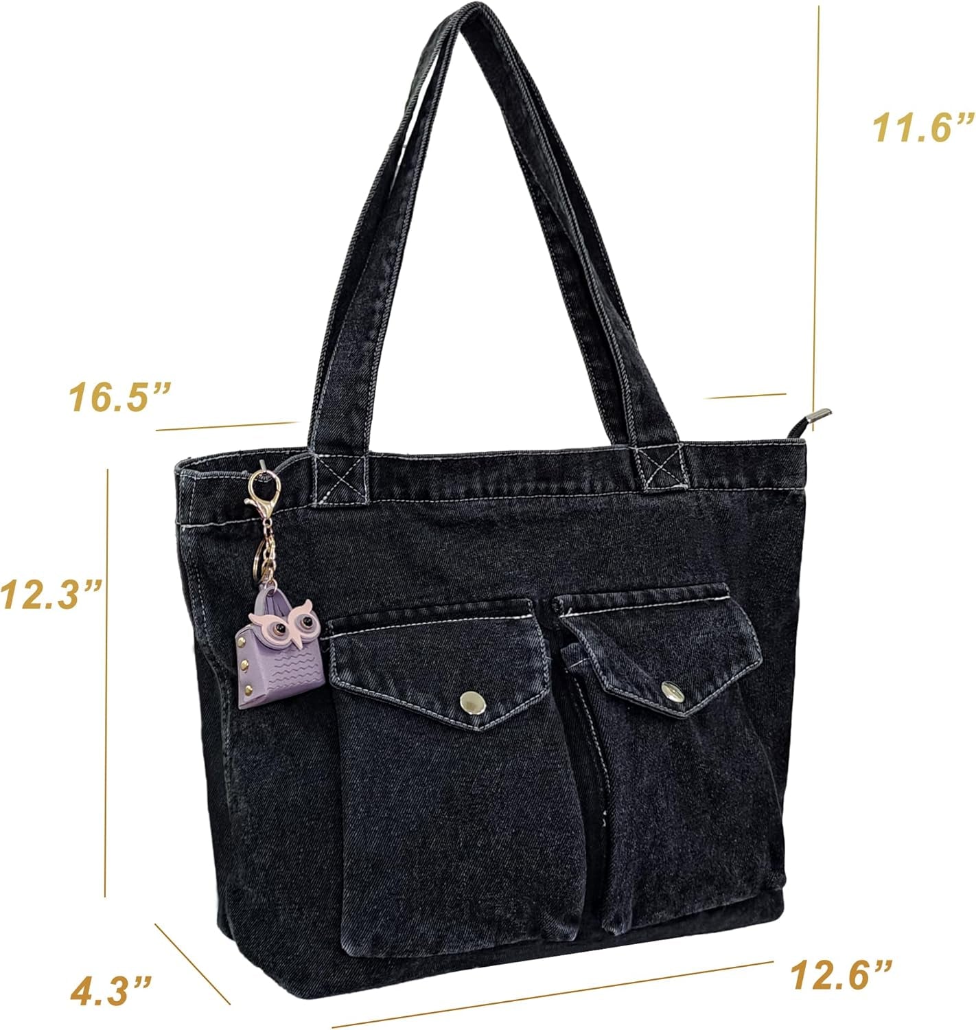 Women'S Stylish Large Denim Crossbody Messenger Bag for Woman Spacious Jean Shoulder Purse Tote Hobo Bag