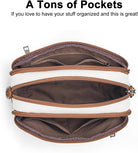 Bluome 4 Zips Crossbody Bags Purses Handbags for Women Small Pu Leather Shoulder Cross Body Travel Bag for Woman Guitar Strap